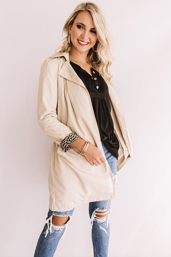 Adventure Ahead Light Weight Trench Coat
