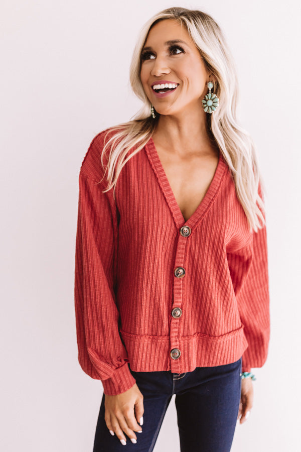 Free Falling Shift Top In Aurora Red