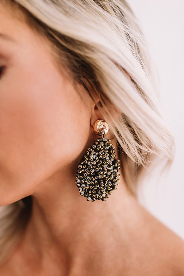 Wine And Wishes Earrings In Black