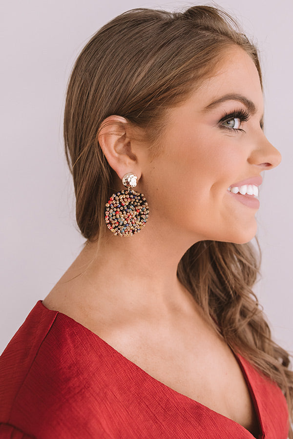 Moonlight Kisses Earrings In Red