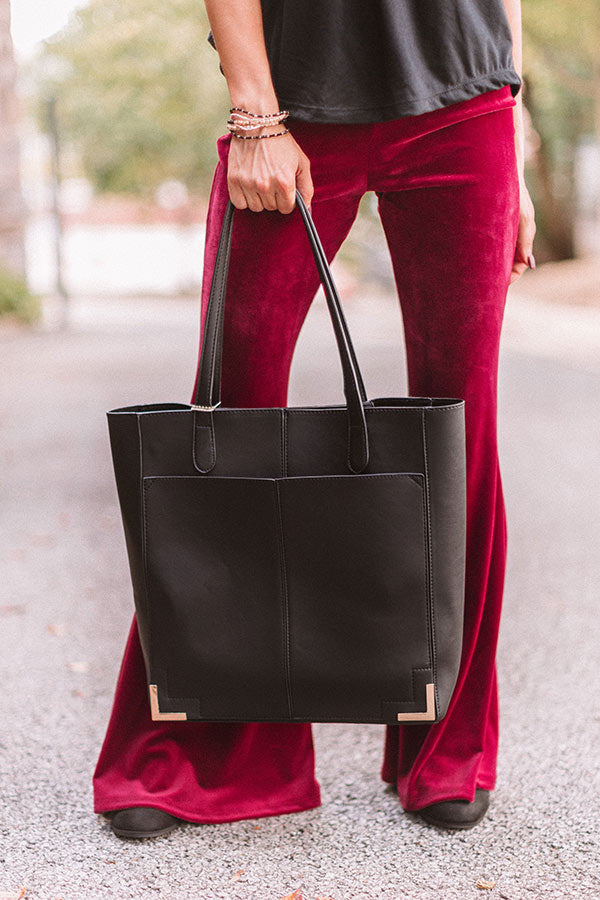 Just Your Type Faux Leather Tote Image - 1