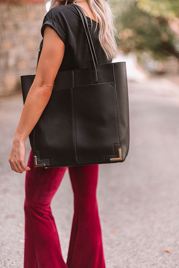 Just Your Type Faux Leather Tote Image - 1