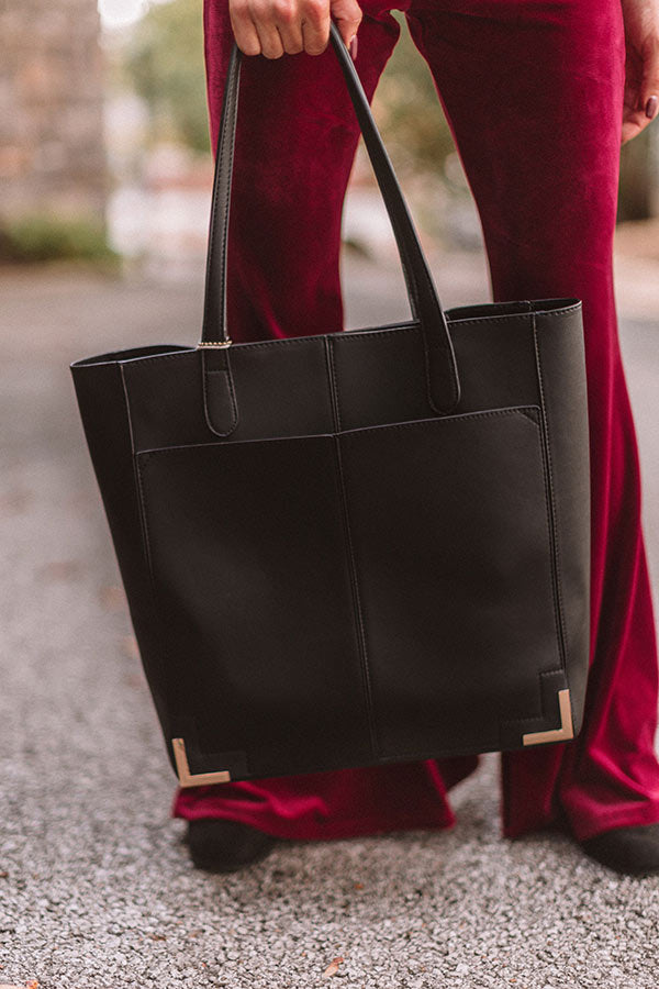 Just Your Type Faux Leather Tote Image - 1