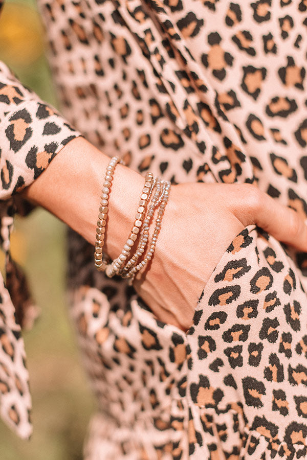 My Sweet Side Bracelet Set In Taupe