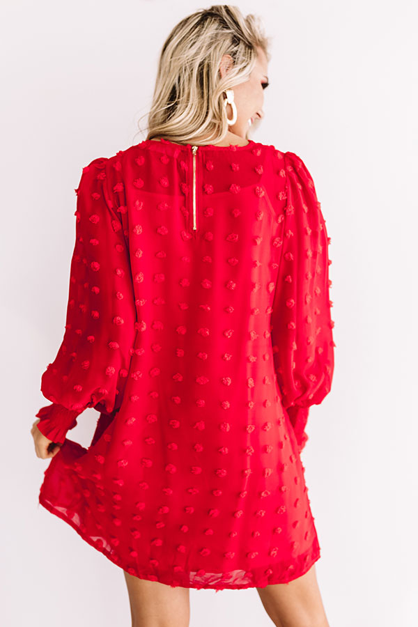 Cocktails And Cuties Shift Dress In Red