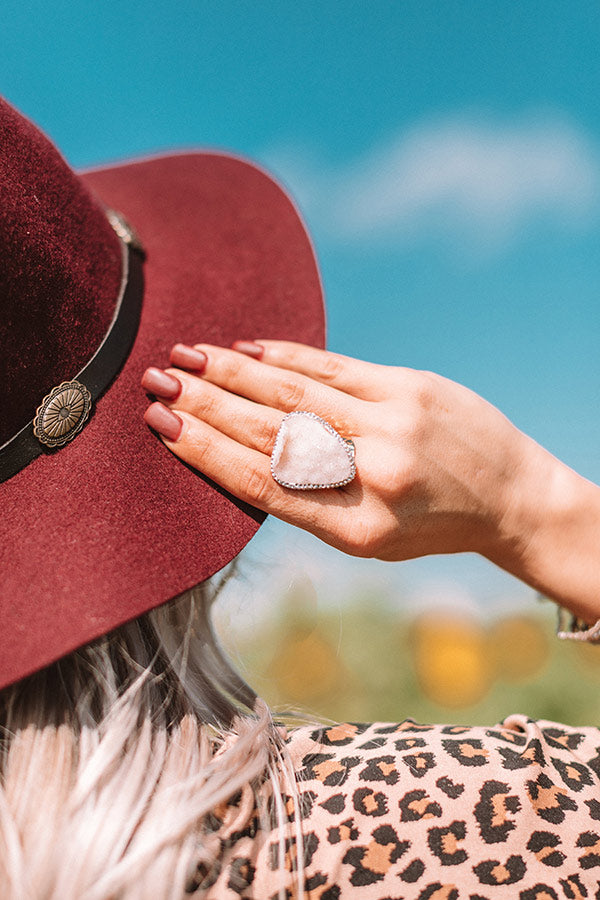 Cocktail Time Druzy Ring In Champagne