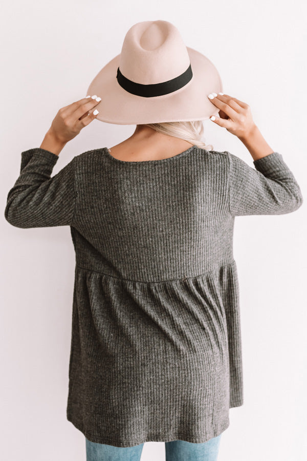 dark grey tunic dress Dark Gray Viscose Asymmetric Dress