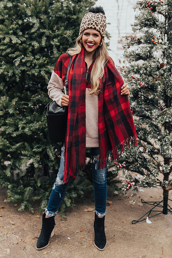 Autumn And Apple Cider Buffalo Check Scarf