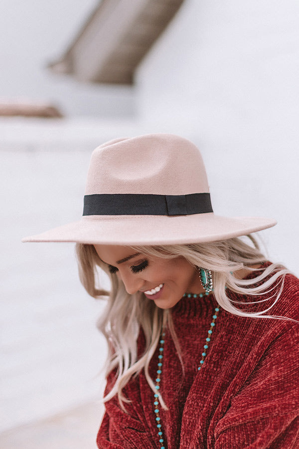 Vintage Vibes Felt Hat In Iced Latte Image - 1