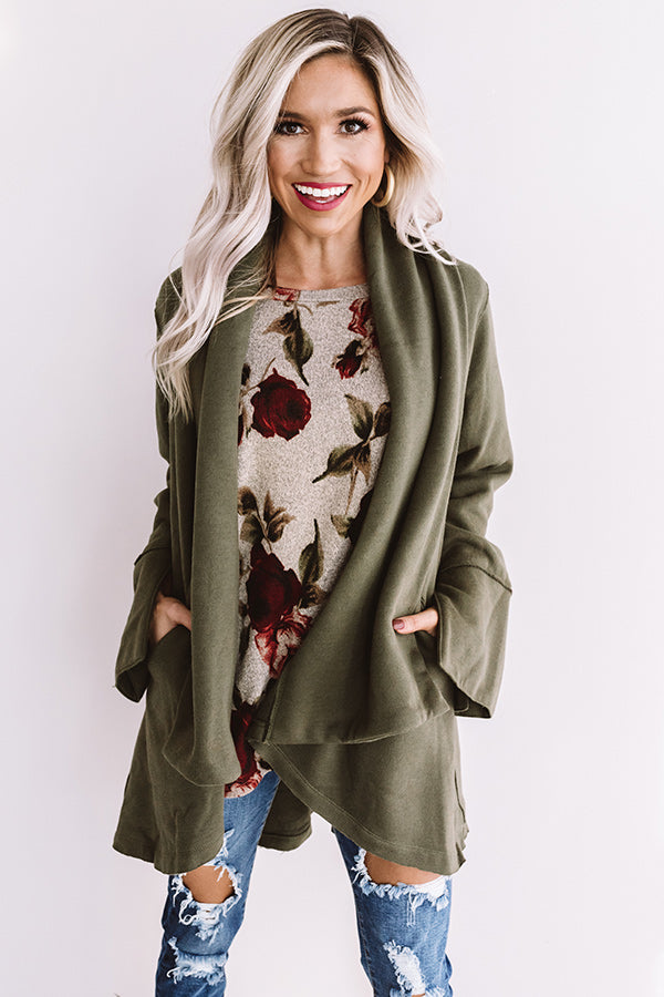 Strut The Streets Jacket In Olive