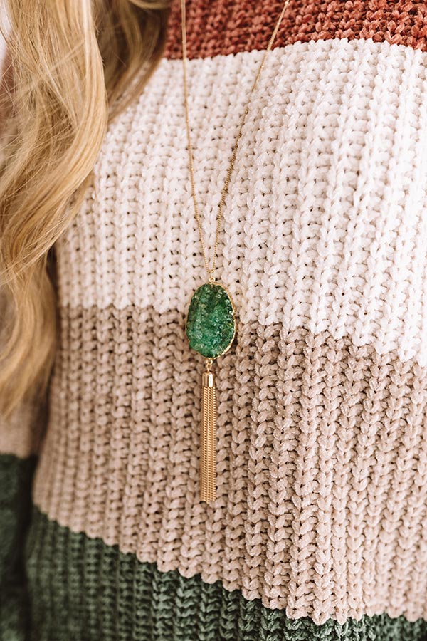 Like A Fine Wine Druzy Stone Necklace