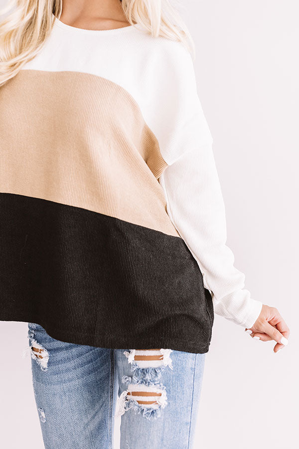 Bound For The Slopes Color Block Sweater Image - 1