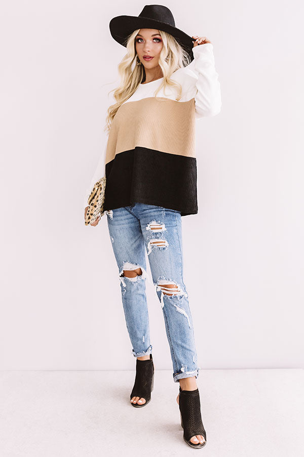 Bound For The Slopes Color Block Sweater Image - 1
