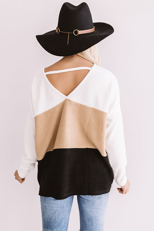 Bound For The Slopes Color Block Sweater Image - 1