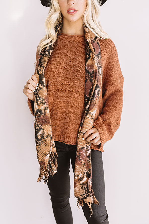 Hide And Seek Snake Print Scarf