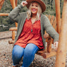 Jetsetter Popcorn Knit Cardigan In Olive Curves Image - 1