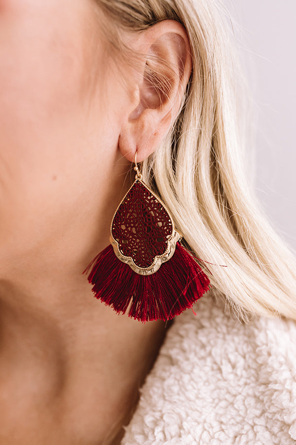 The Charmed Life Earrings In Wine