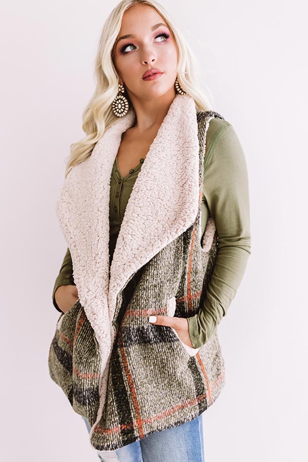 Cabin And Cocktails Sherpa Lined Vest