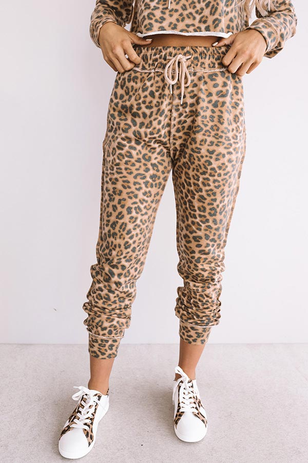 Weekend Thrills Leopard Jogger