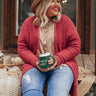Jetsetter Popcorn Knit Cardigan In Rose Curves Image - 1