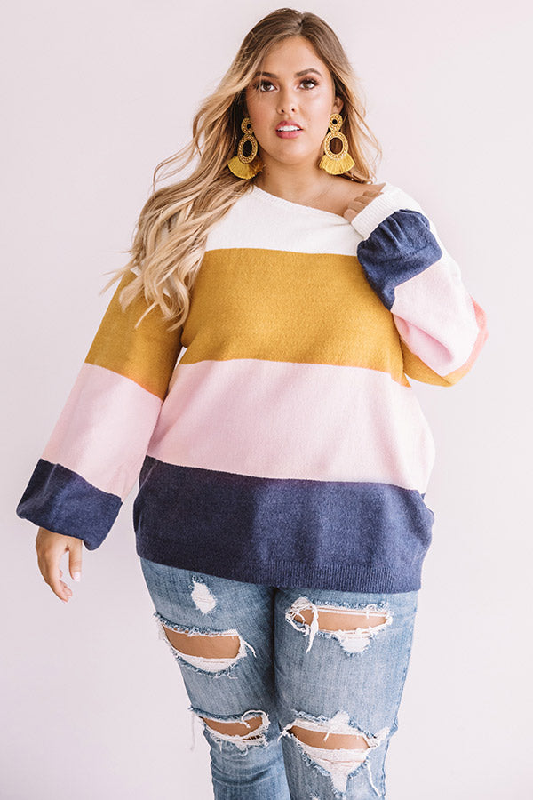 Once Upon A Time Colorblock Sweater  Curves Image - 1
