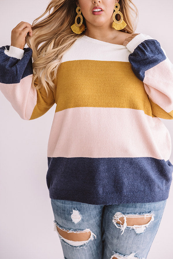 Once Upon A Time Colorblock Sweater  Curves Image - 1
