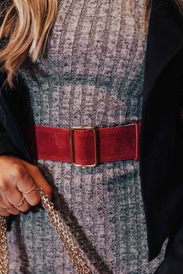 Make A Statement Belt In Wine