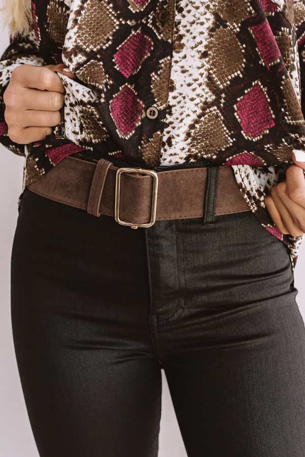 Make A Statement Belt In Espresso