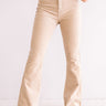 The Jasper High Waist Corduroy Flare In Khaki Image - 1