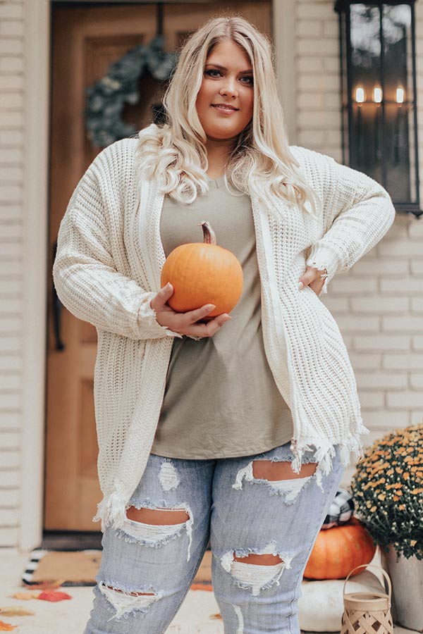 Plus size hot sale frayed sweater