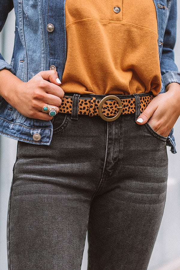 Saved By The Belle Cheetah Belt