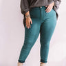The Cordelia High Waist Skinny In Teal  Curves Image - 1