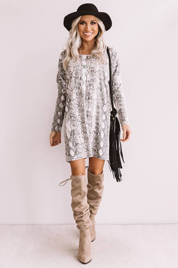 Sparks Fly Snake Print Shift Tunic