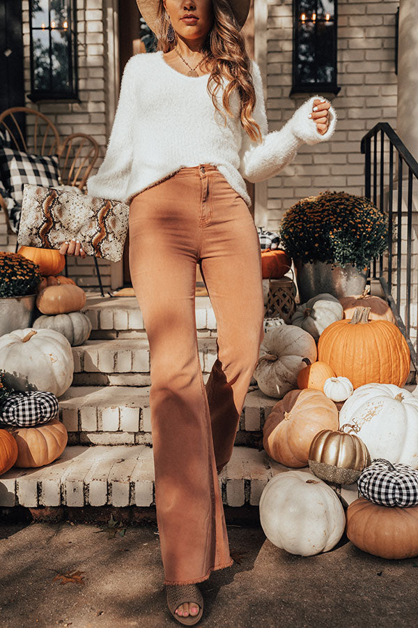 The Charli High Waist Pants In Light Rust