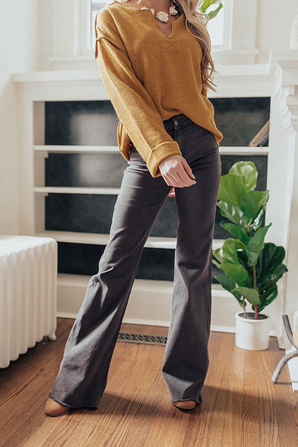 The Charli High Waist Pants In Vintage Black