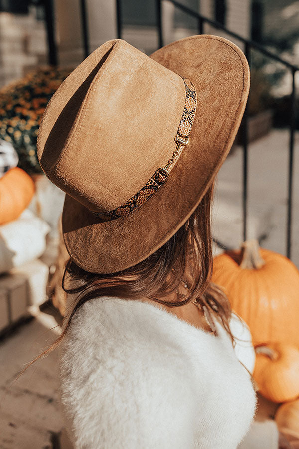 Sonoma Sightseeing Faux Suede Fedora in Iced Mocha