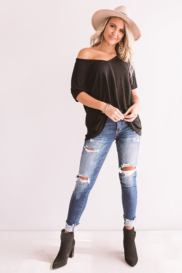 Proud Moment Shift Tee In Black