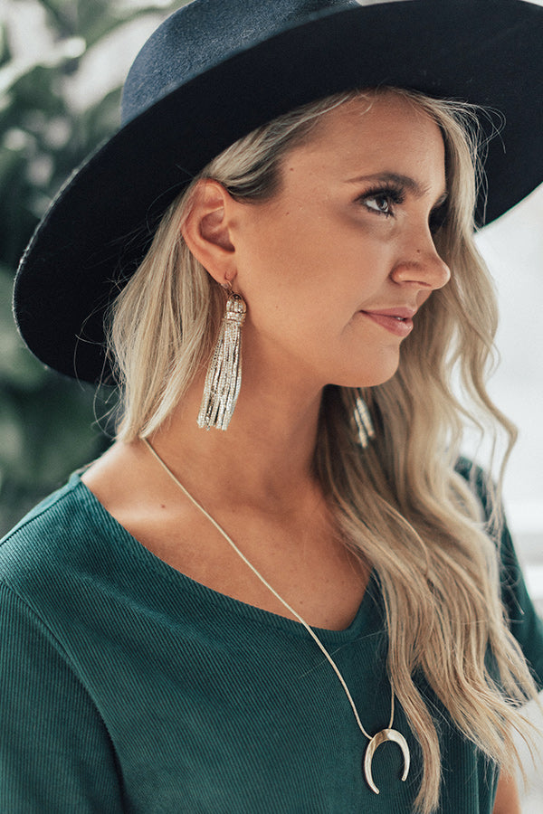 Get Your Shine On Tassel Earrings