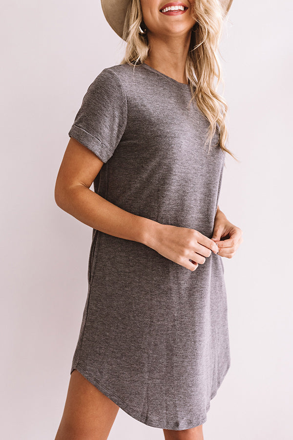 grey oversized t shirt dress Weekday - T-Shirt Dress - Women - Cotton
