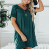 Soho Visit Corduroy Shift Dress In Hunter Green Image - 1