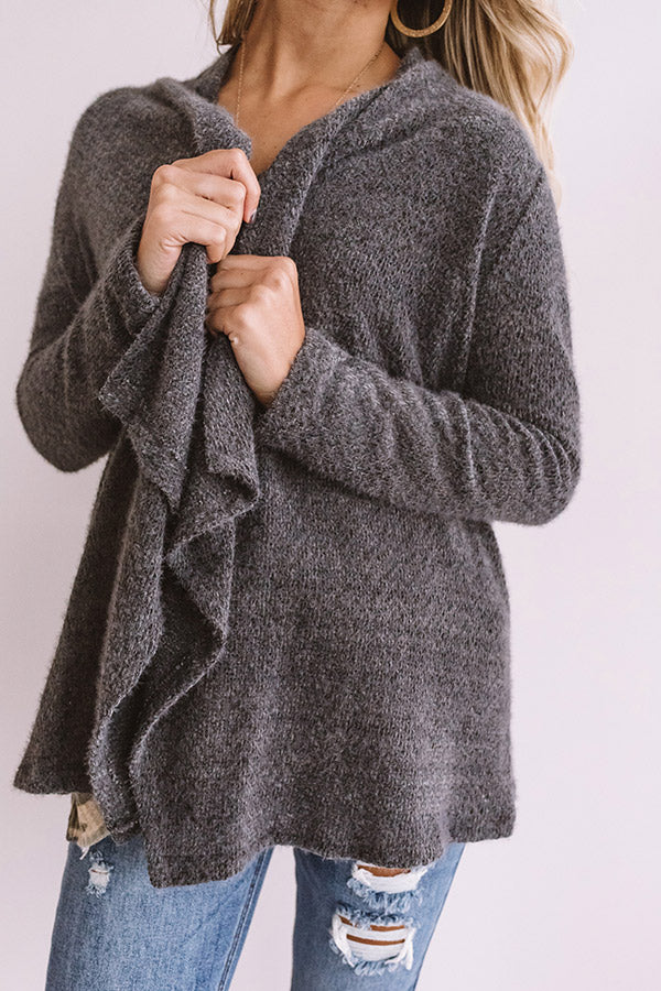 Central Park Sway Cardigan In Dark Grey