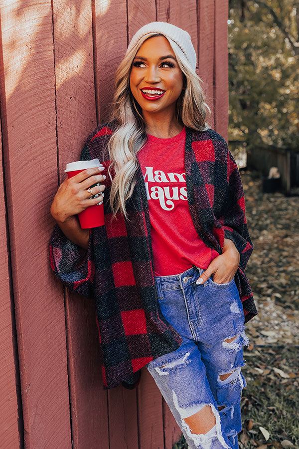 Cabin In The Mountains Buffalo Check Cardigan