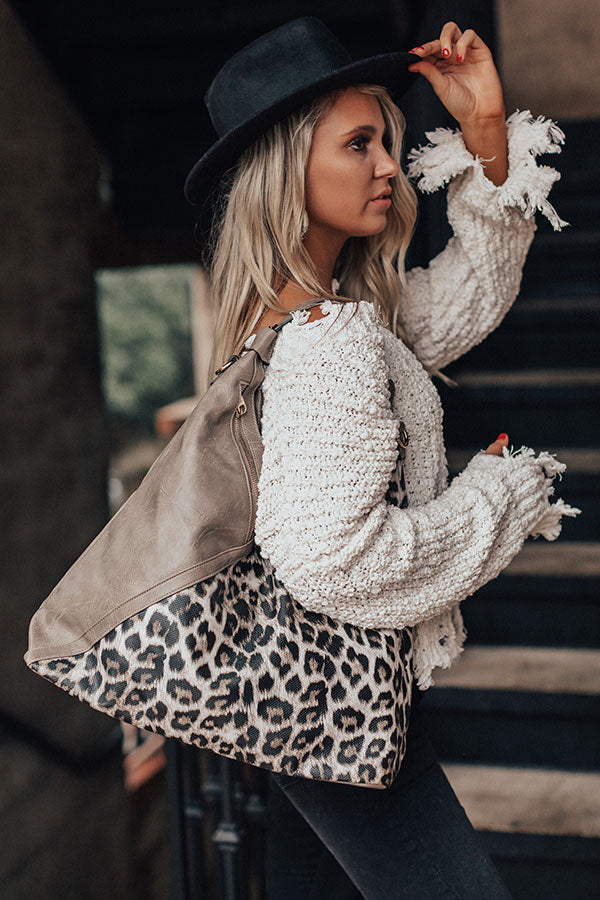 Tribeca Treasure Leopard Tote In Taupe
