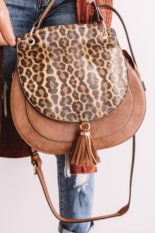 London Bridge Leopard Tote In Brown