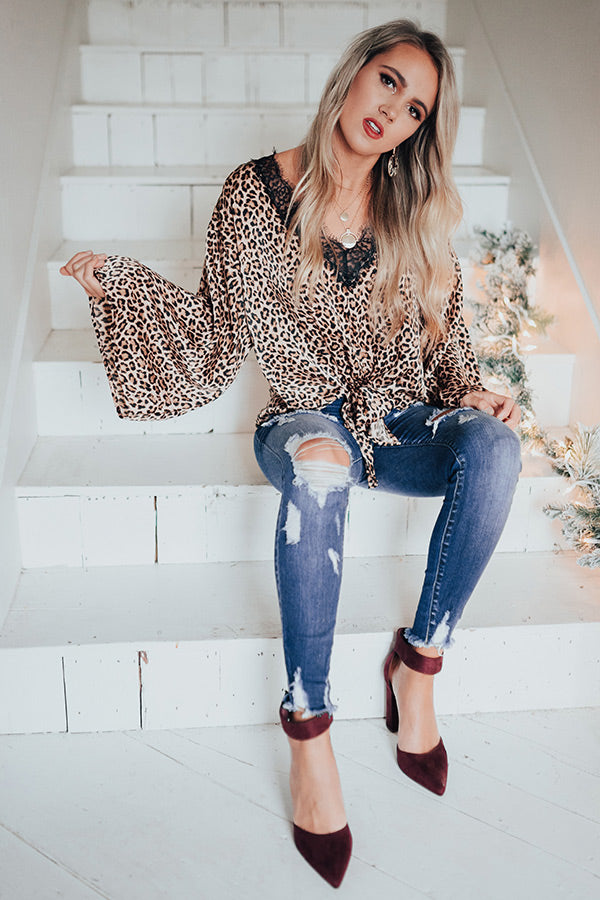 Mulled Wine Moment Leopard Top