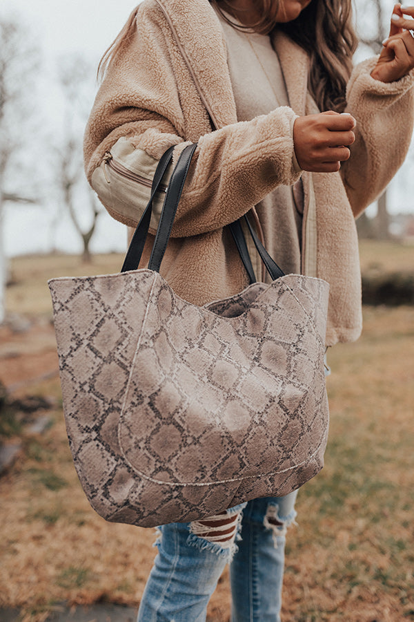 NYC Destiny Snake Print Tote