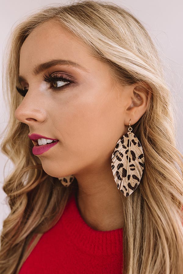 Leaf It To Me Leopard Earrings