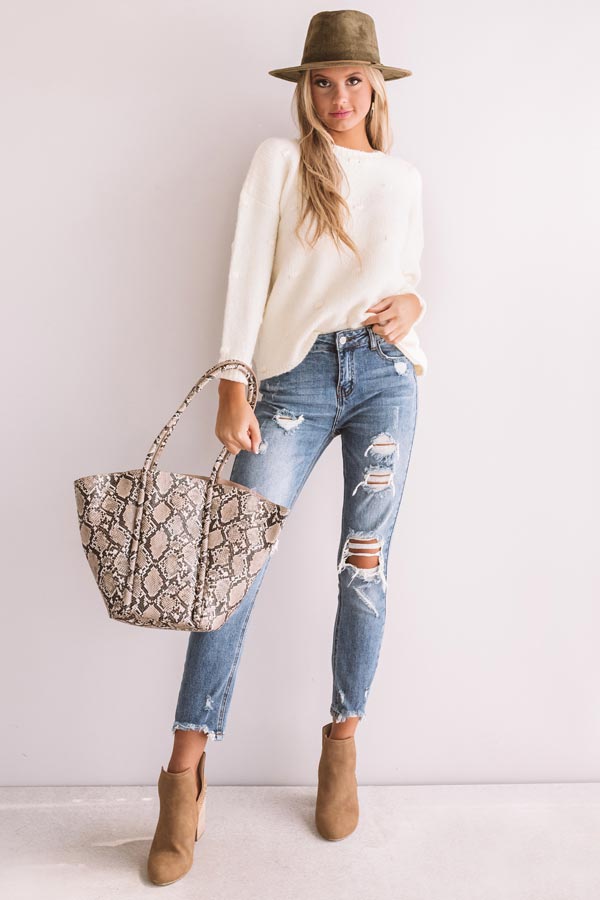 Posh In Paris Shift Sweater