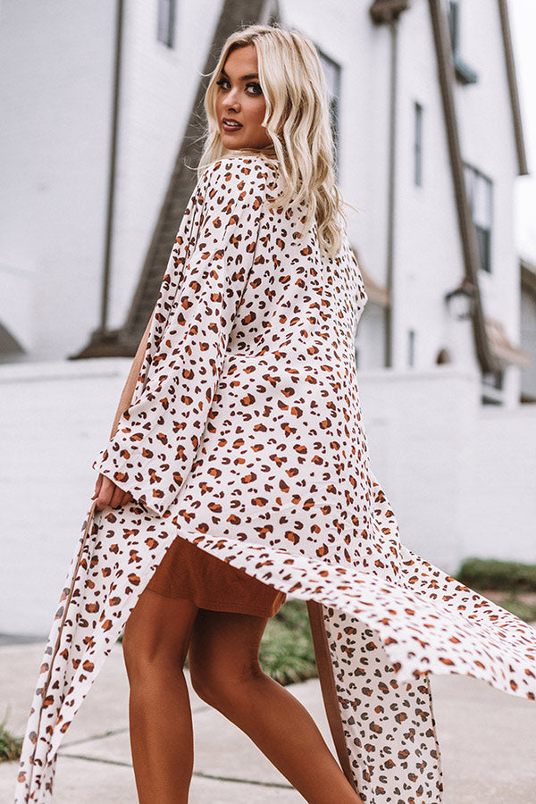 Times Square Kisses Leopard Duster