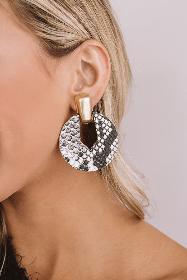 Cider Smiles Snake Print Earrings
